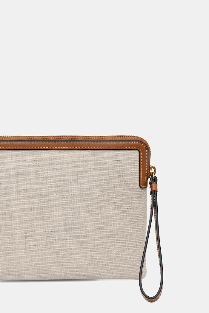 Akcesoria Tommy Hilfiger kopertówka damska bawełniana AW0AW18707 beżowy