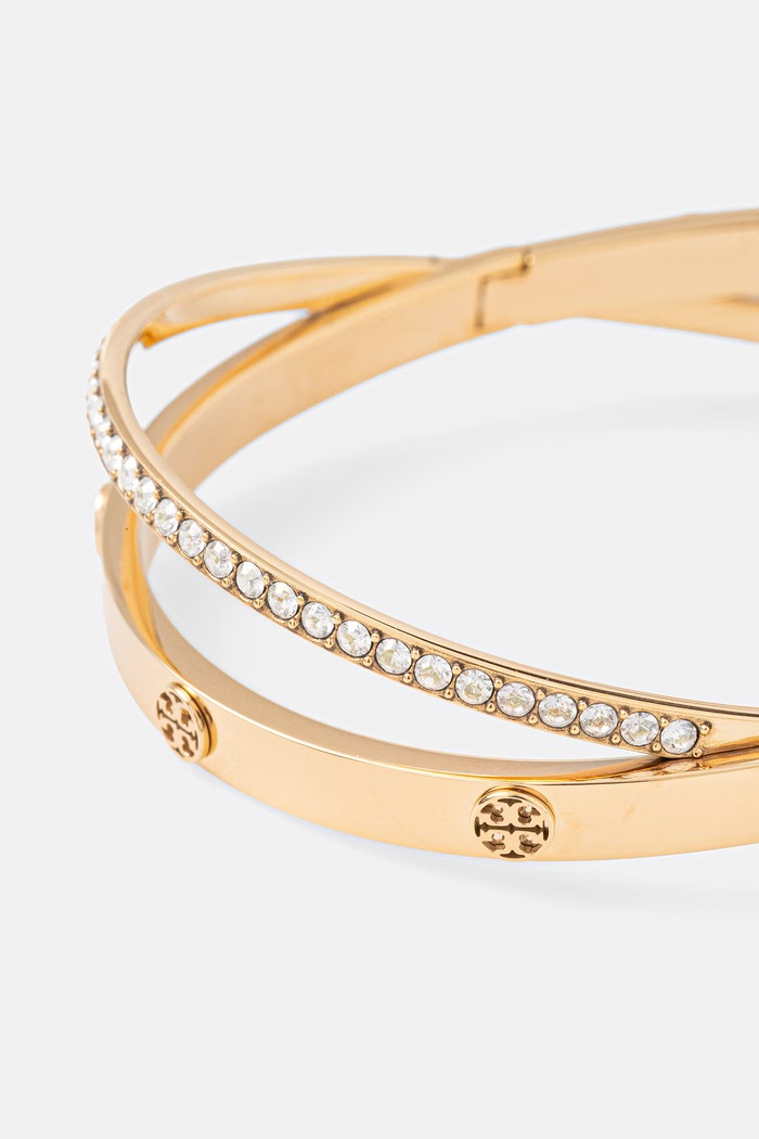 Tory Burch bransoletka damska pozłacana z kryształem Icon 184428 złoty AW26