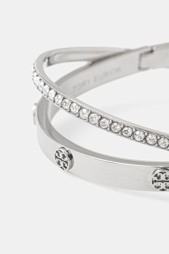Tory Burch bransoletka damska z kryształem Icon 184428 srebrny AW26