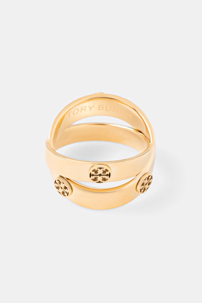 Tory Burch pierścionek damski ze stali nierdzewnej Icon złoty 180874
