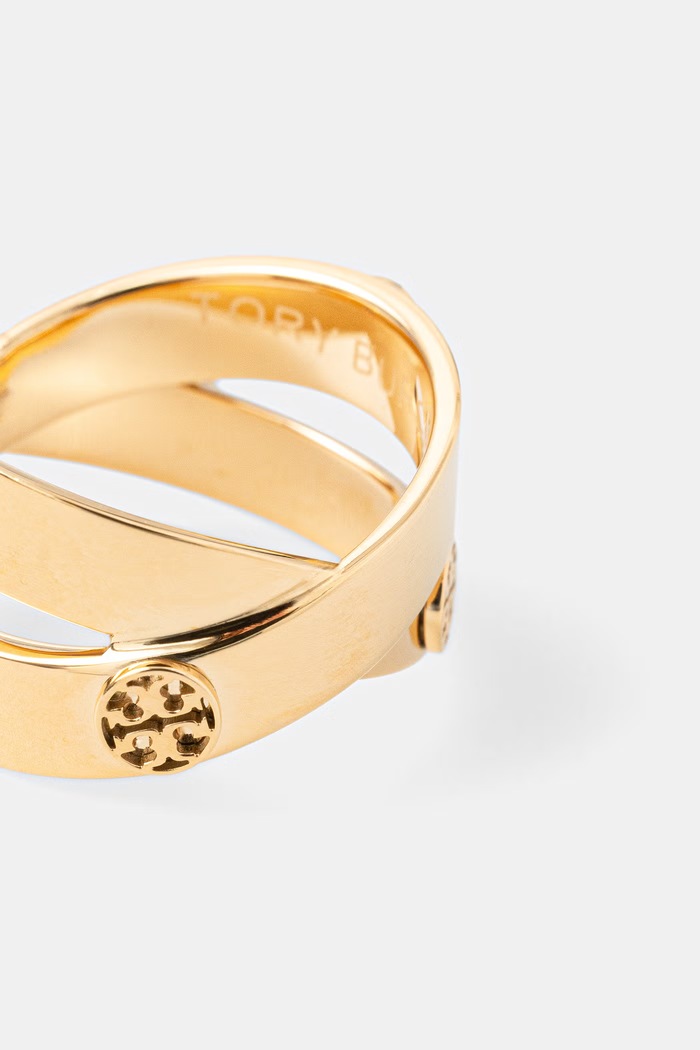 Tory Burch pierścionek damski ze stali nierdzewnej Icon 180874 złoty AW26