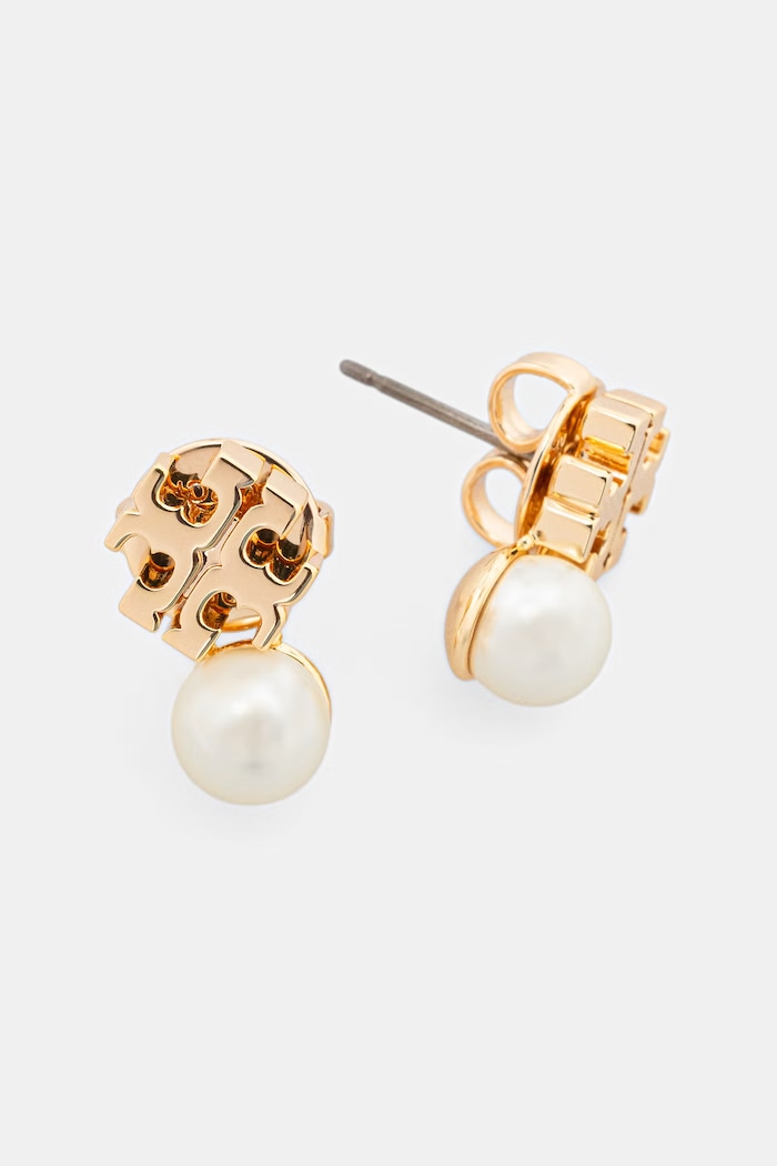 Tory Burch náušnice dámske z mosadze Moondance 184421 zlatá AW26