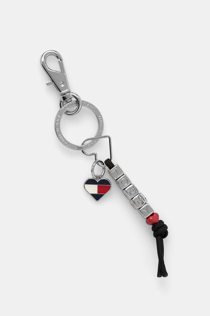 Tommy Jeans kľúčenka dámska kovová strieborná AW0AW19245