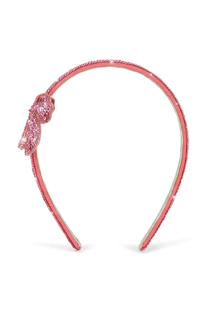 Konges Sløjd Opaska do włosów dziecięca SEQUIN BOW HAIRBRACE KS106598.9BY2 różowy AW26