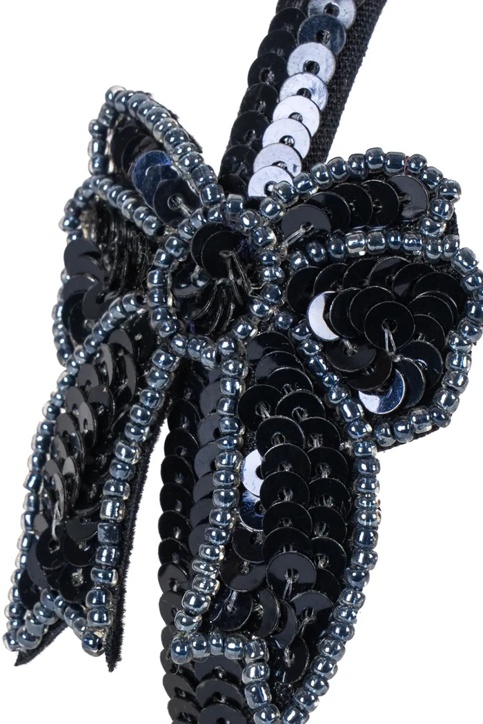 Dziewczynka Konges Sløjd Opaska do włosów dziecięca SEQUIN BOW HAIRBRACE KS106598.9BY2 granatowy