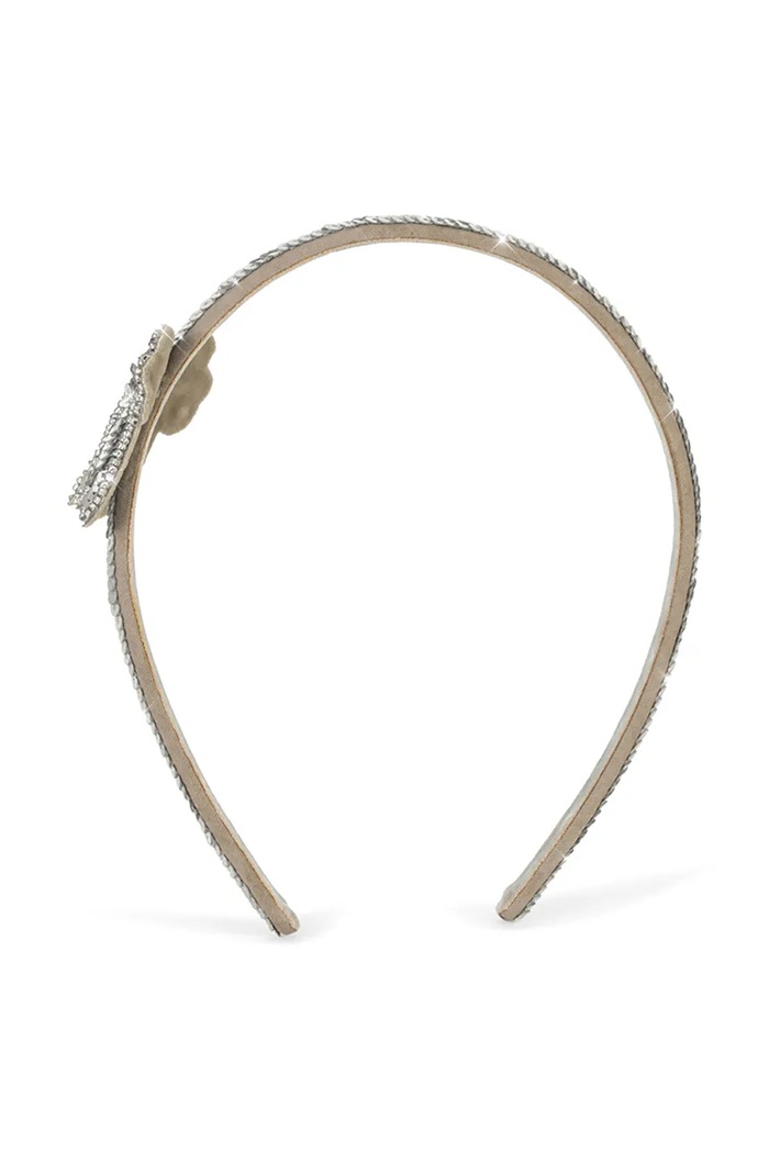 Konges Sløjd Opaska do włosów dziecięca SEQUIN BOW HAIRBRACE KS106598.9BY2 srebrny AW26