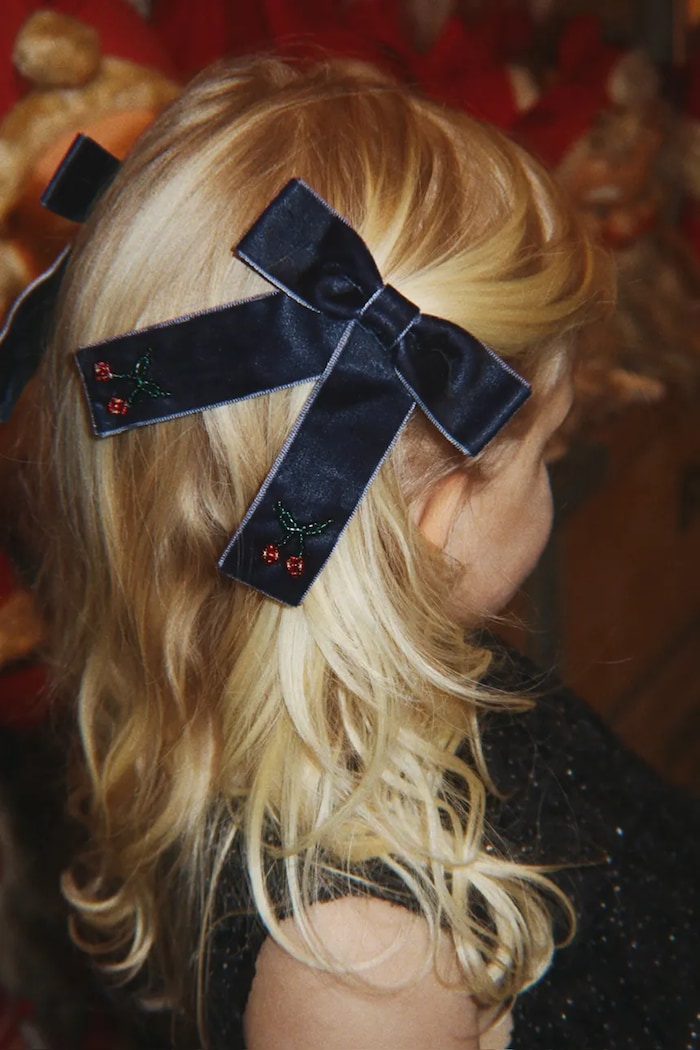 Spinki do włosów dziecięce 2 PACK JULIETTE BOW HAIR CLIP Konges Sløjd granatowy KS106345.9BY2
