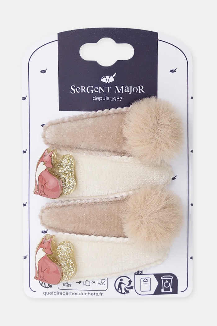 Sergent Major Spinki do włosów dziecięce 4-pack beżowy 26H4PFP3BRT