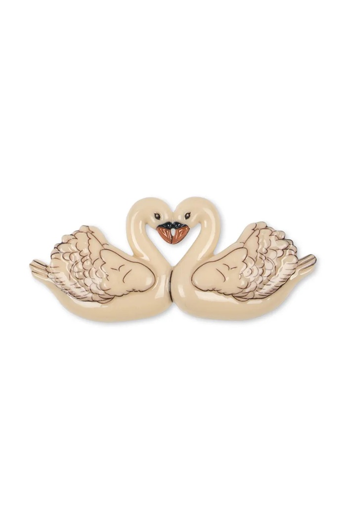Konges Sløjd Spinka do włosów dziecięca SWAN BIG HAIR CLIP beżowy KS106272.9BY2
