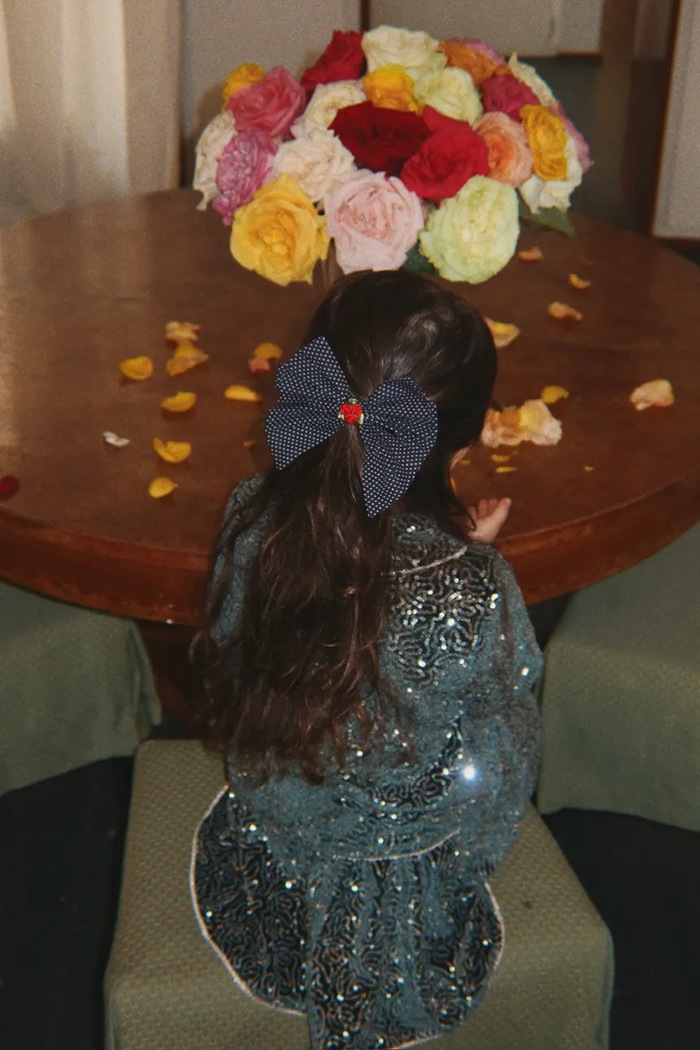 Konges Sløjd Ukosnice za kosu za djecu ROSE ROUGE BOW HAIR CLIP KS106221.9BY2