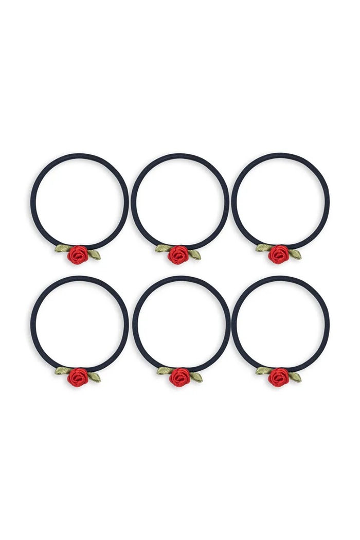 Konges Sløjd Gumice za kosu za djecu 6 PACK ROSE ROUGE HAIR ELASTIC 6-pack KS105869.9BY2 mornarsko plava AW26