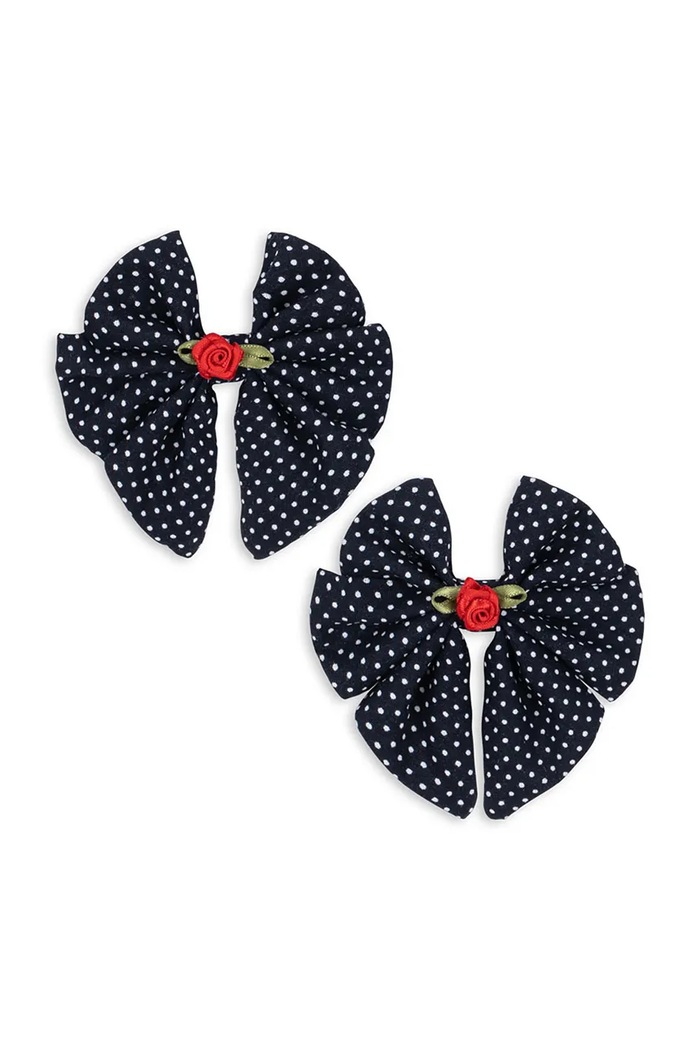 Konges Sløjd Ukosnice za kosu za djecu 2 PACK ROSE ROUGE BOW HAIR CLIP KS105856.9BY2 mornarsko plava AW26