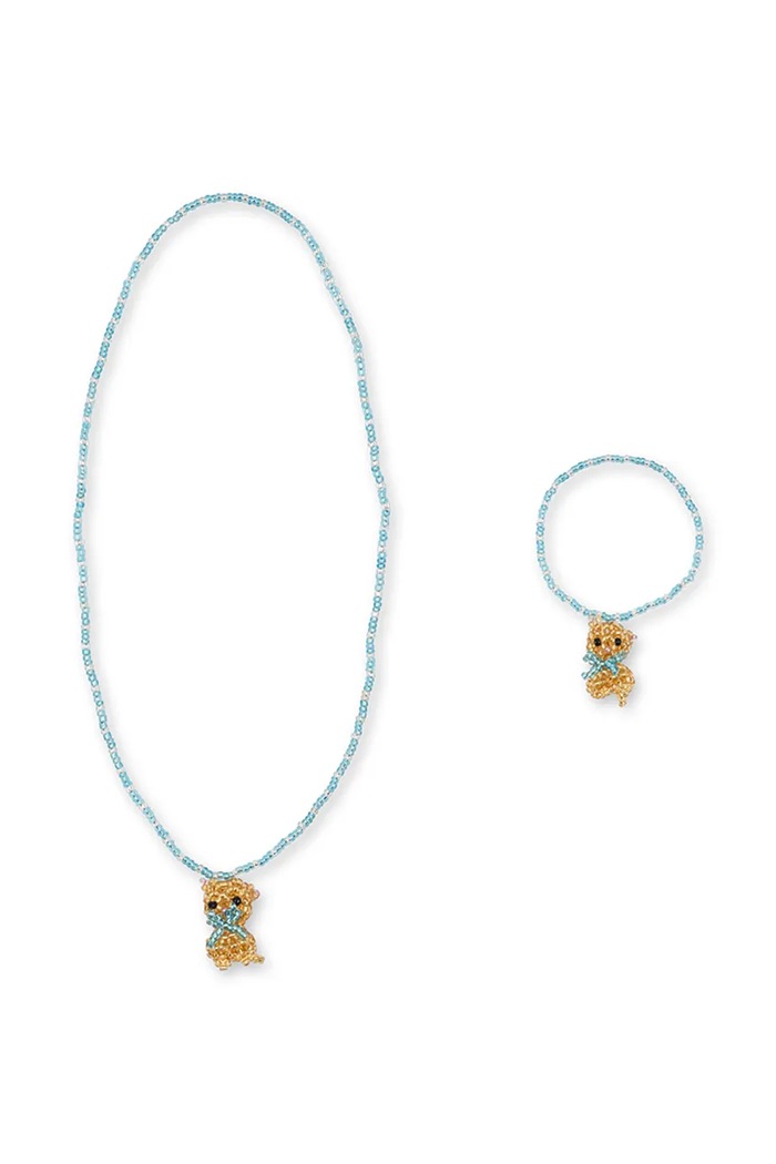 Konges Sløjd Komplet nakita za djecu KITTY NECKLACE AND BRACELET SET KS106084.9BY2 plava AW26