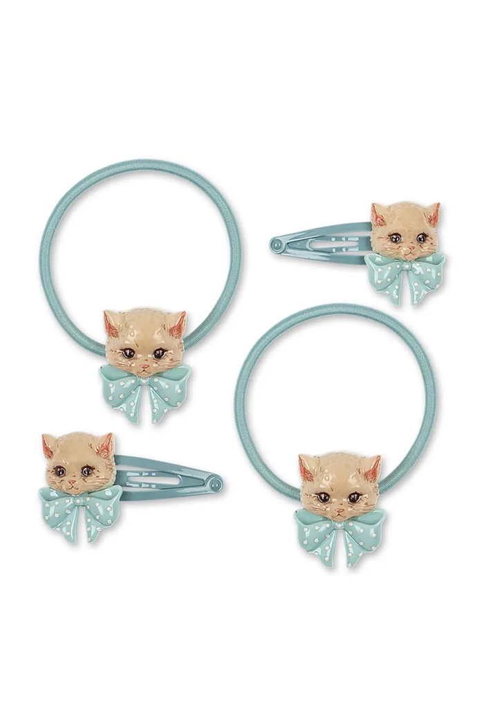 Konges Sløjd Ukosnice za kosu za djecu od sintetičke smole 4-pack KS106081.9BY2 plava AW26