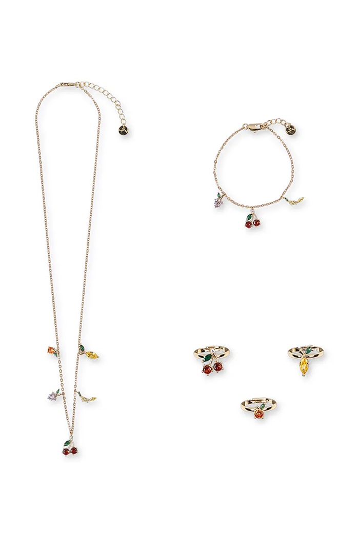Konges Sløjd Komplet nakita za djecu metalni FRUITY JEWELRY SET KS106030.9BY2 šarena AW26
