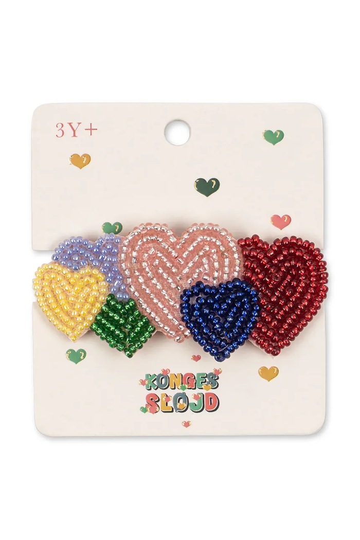 Konges Sløjd Τσιμπιδάκι μαλλιών παιδικό COEUR BEADED HAIR CLIP KS105952.9BY2 πολύχρωμο AW26