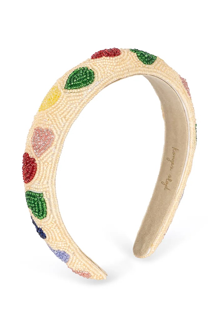 Konges Sløjd Λαστιχάκι μαλλιών παιδικό COEUR BEADED HAIRBRACE KS105950.9BY2 μπεζ AW26