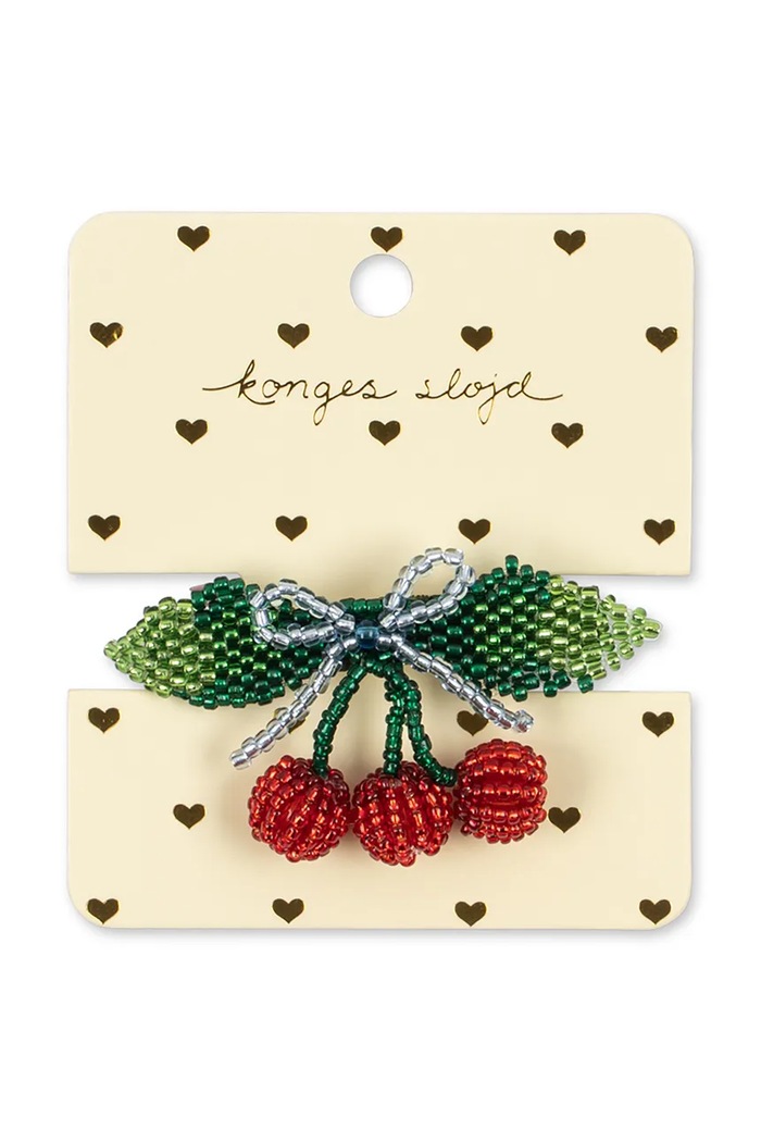 Konges Sløjd Ukosnica za kosu za djecu BEADED CHERRY BOW BIG HAIR CLIP KS105902.9BY2 crvena AW26