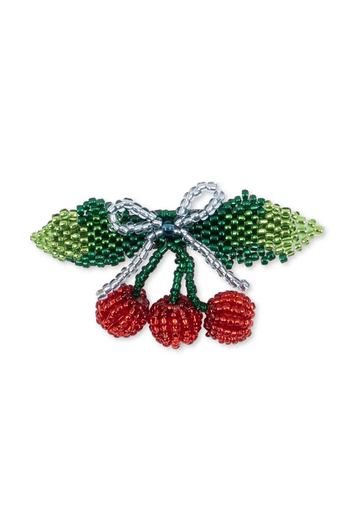 Djevojčice Konges Sløjd Ukosnica za kosu za djecu BEADED CHERRY BOW BIG HAIR CLIP KS105902.9BY2 crvena