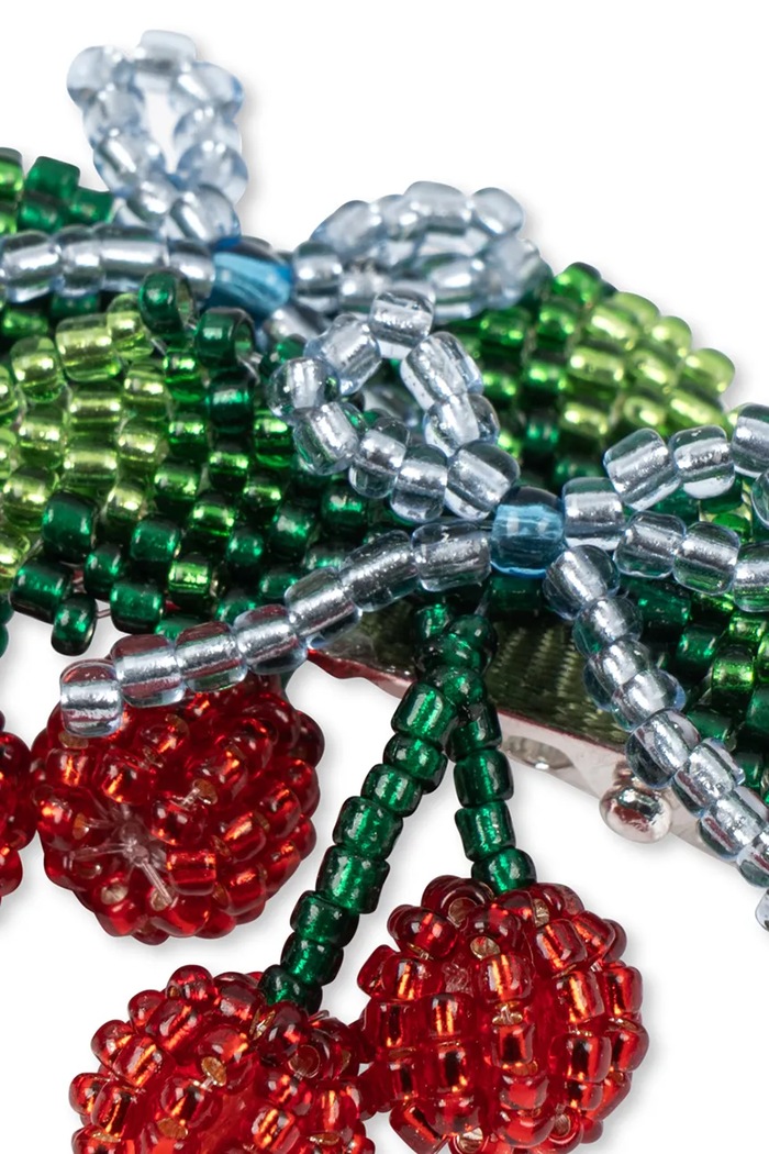 Djevojčice Konges Sløjd Ukosnice za kosu za djecu 2 PACK BEADED CHERRY BOW HAIR CLIP KS105827.9BY2 crvena