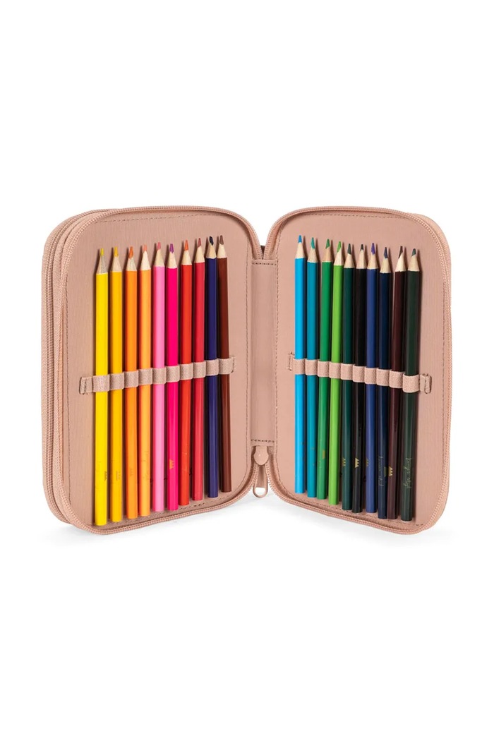 Dziewczynka Konges Sløjd piórnik dziecięcy CLOVER PENCIL CASE KS105702.9BY2 różowy