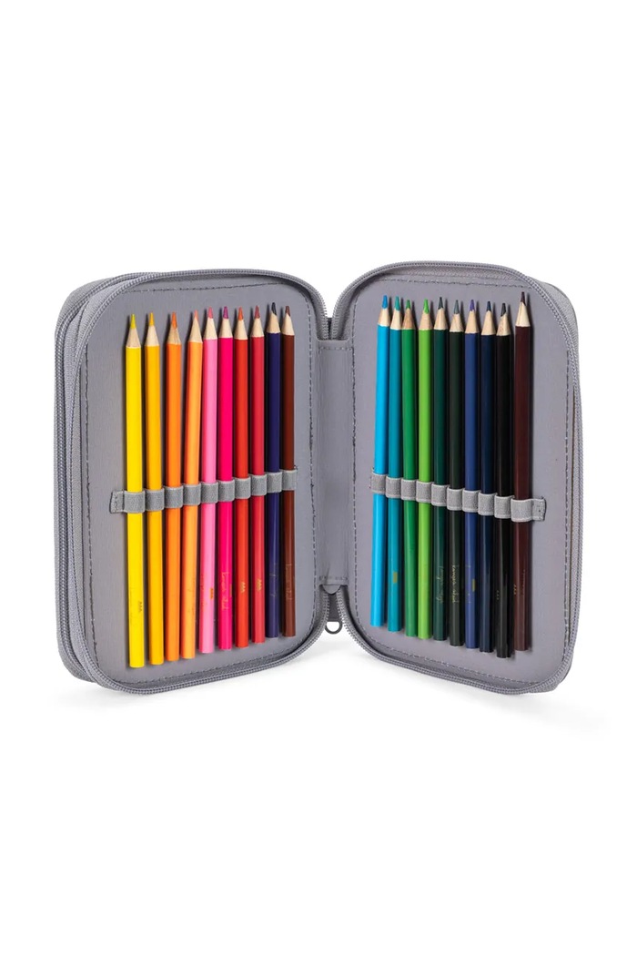 Dziewczynka Konges Sløjd piórnik dziecięcy CLOVER PENCIL CASE KS105702.9BY2 niebieski
