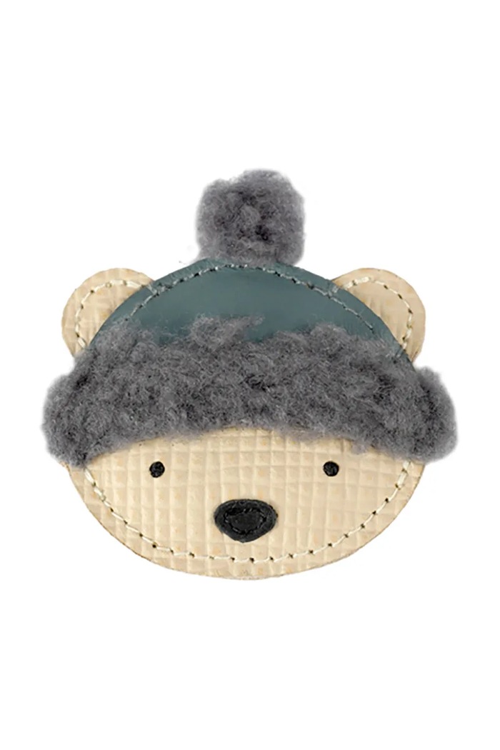 Donsje ac de păr pentru copii din piele Stanzen Clip Polar Bear bej 6031307