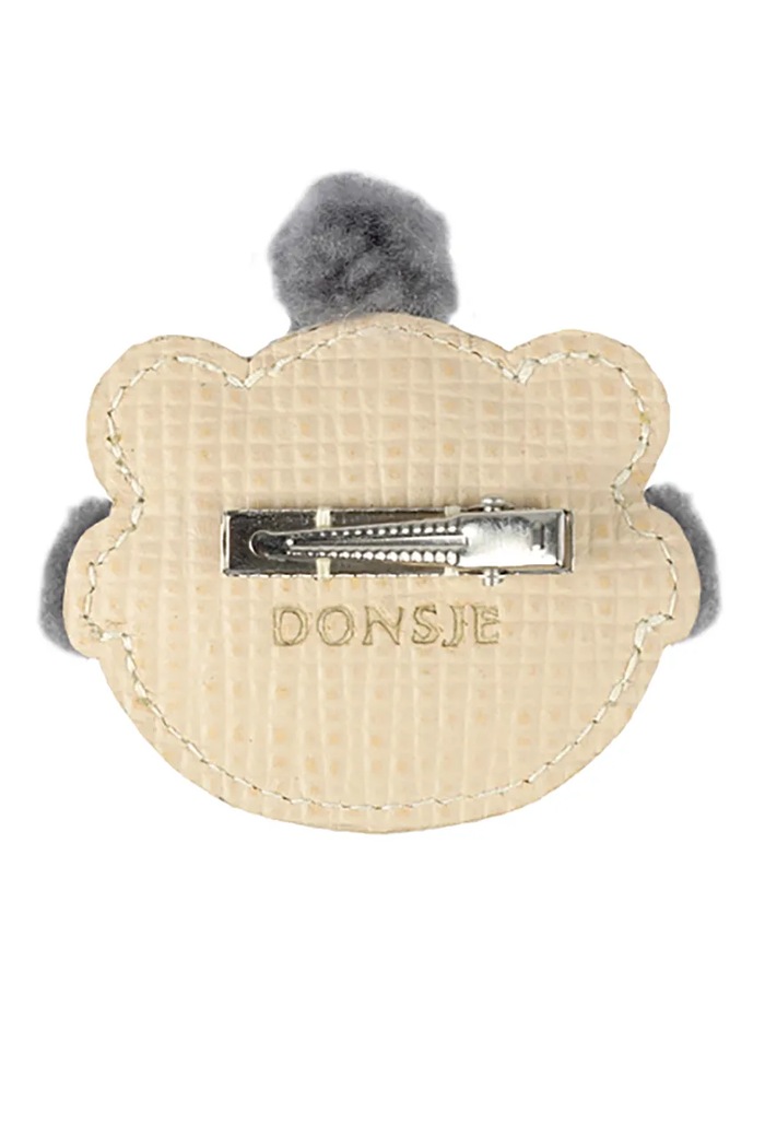 Donsje ac de păr pentru copii din piele Stanzen Clip Polar Bear 6031307 bej AW26