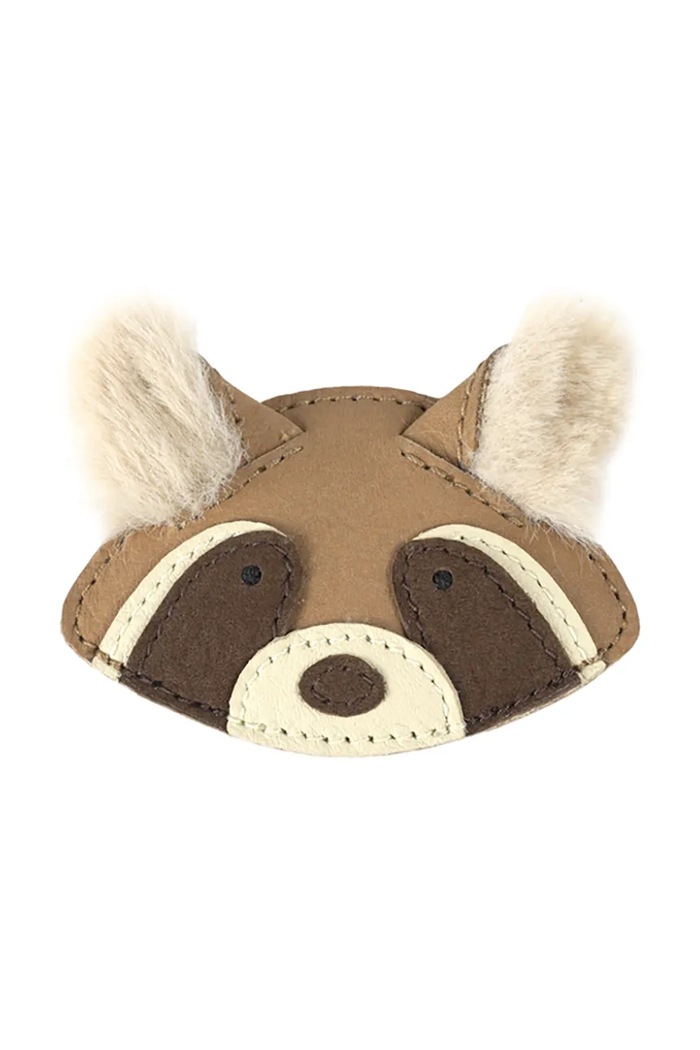 Donsje ac de păr pentru copii din piele Josy Exclusive Hairclip Raccoon 6009140 bej AW26