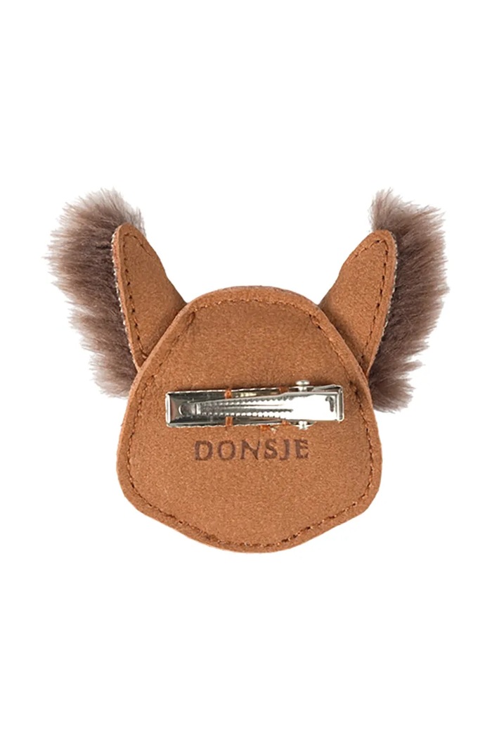 Donsje ac de păr pentru copii din piele Josy Exclusive Hairclip Fluffy Squirrel 6009138 maro AW26