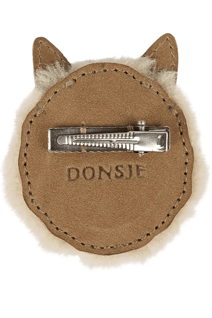 Donsje ac de păr pentru copii din piele Josy Exclusive Hairclip Alpaca 6009101 bej AW26