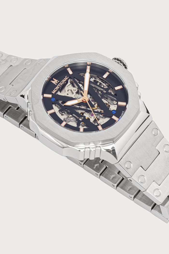 MONTIGNAC Zegarek męski SENTINEL MOW1107 srebrny AW26