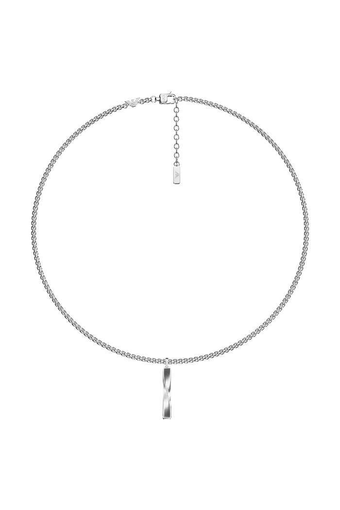 Emporio Armani Naszyjnik z zawieszką męski ze stali nierdzewnej Fashion EGS3366040 srebrny AW26