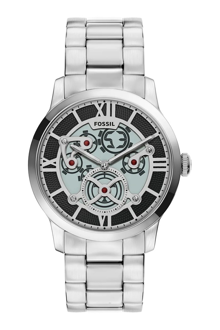 Fossil Zegarek męski Townsman srebrny FS6192