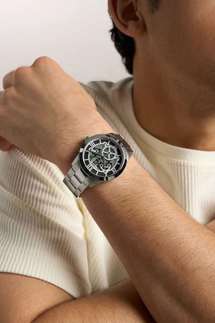 Zegarek męski Townsman Fossil srebrny FS6192