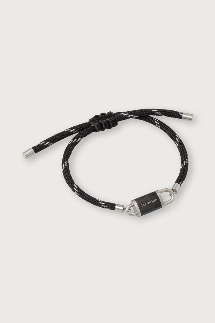 Calvin Klein Náramok pánsky CK Interlock čierna 35100119