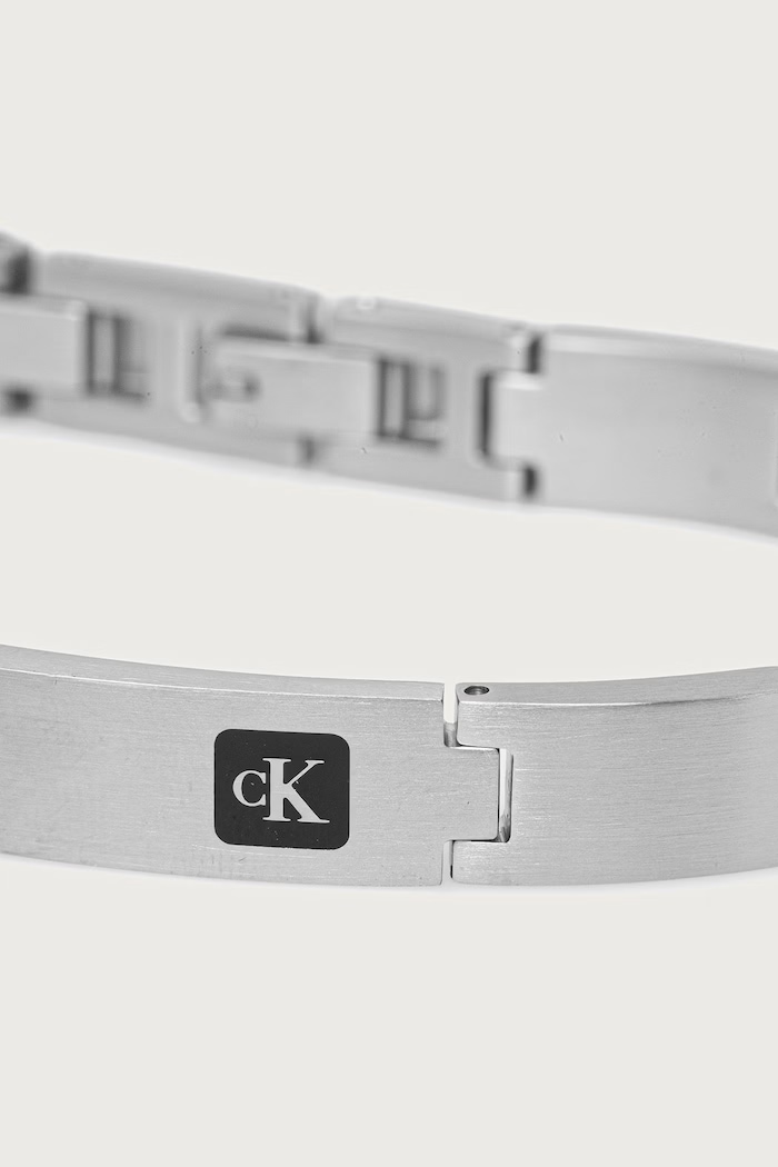 Calvin Klein Bransoletka męska ze stali nierdzewnej Architectural ID 35100103 srebrny AW26