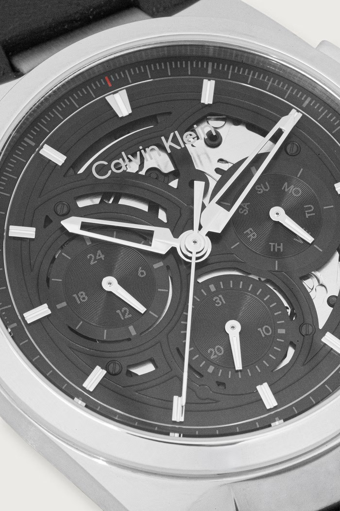 Doplnky Calvin Klein Hodinky pánske Distinguish Skeleton 25200575 čierna