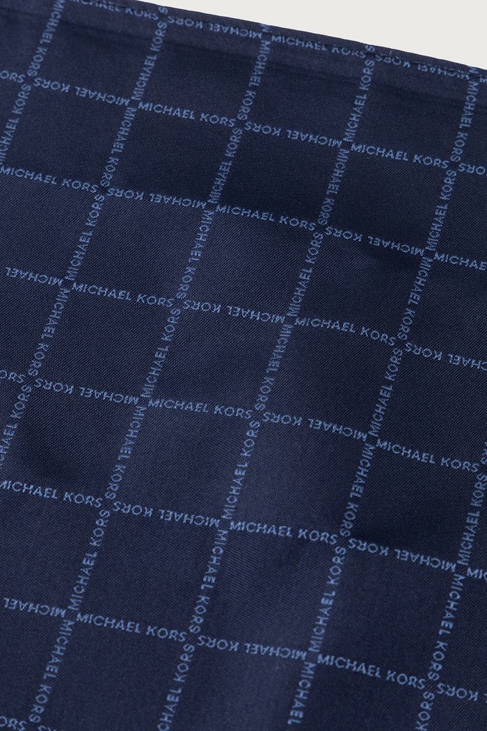 Zestaw krawat i poszetka męski jedwabny Michael Kors niebieski MK0DT00259