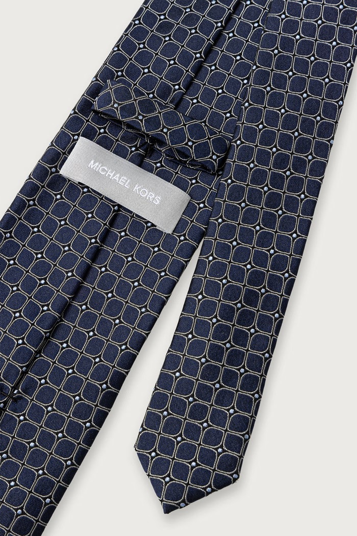 Michael Kors Krawat męski jedwabny MK0DT00252 granatowy AW26