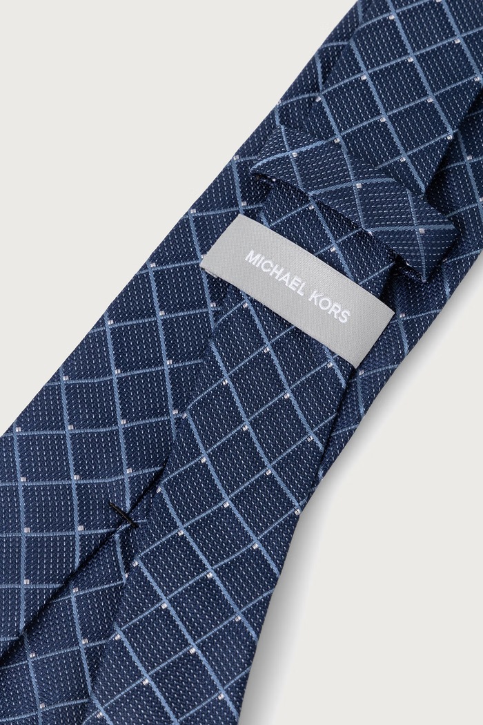 Michael Kors Krawat męski jedwabny MK0DT00251 granatowy AW26
