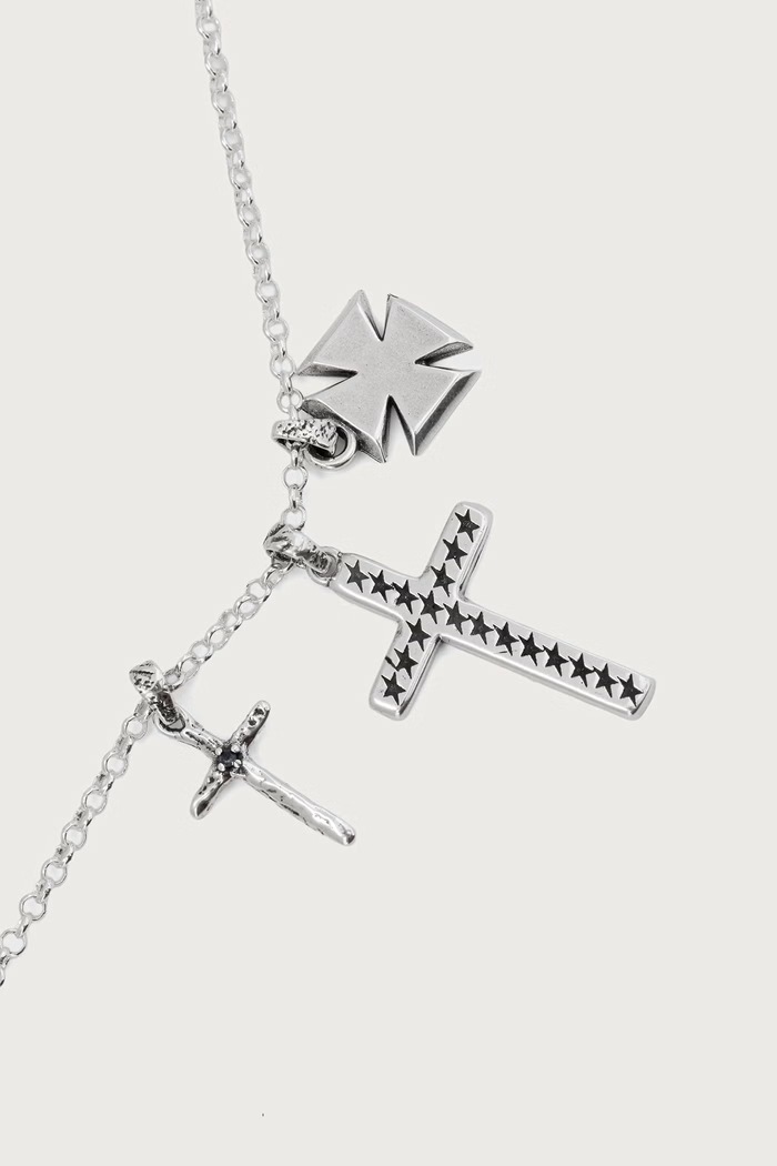 TwoJeys Naszyjnik męski metalowy 429326006 srebrny AW26