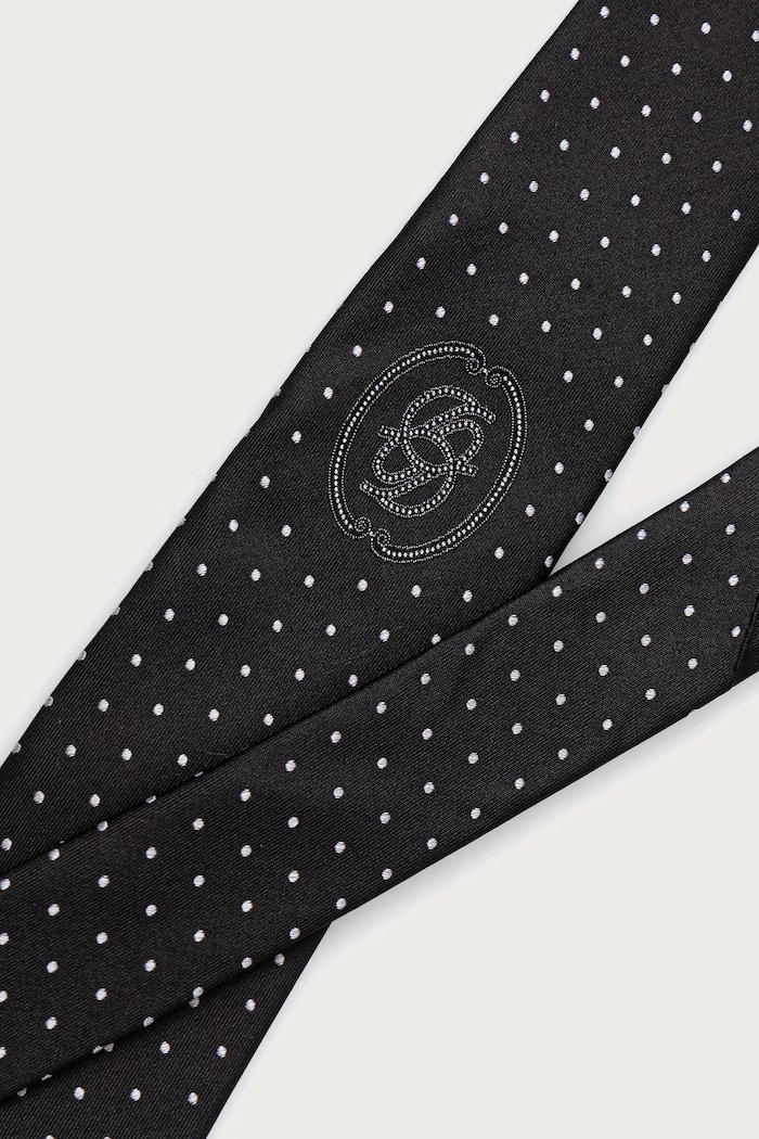 Drôle de Monsieur Krawat męski jedwabny D-Mirror M.TI002.SE042 czarny AW26