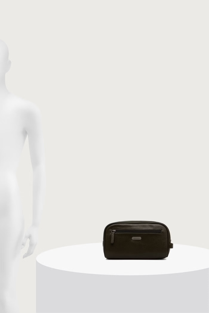 Kosmetyczka męska skórzana Barbour zielony MAC0493