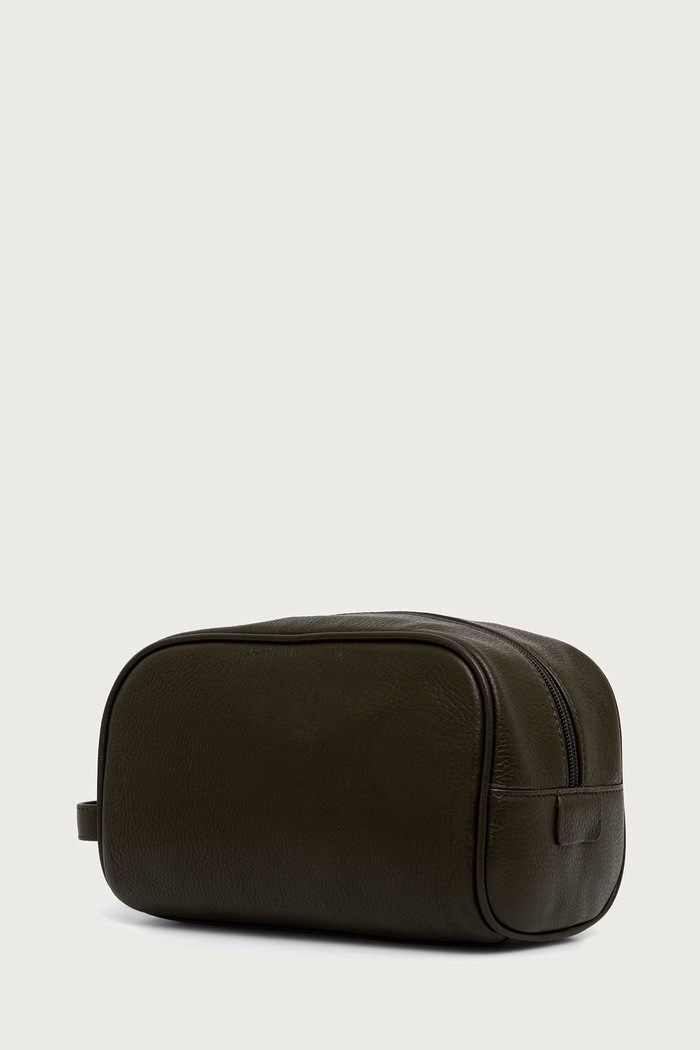 Barbour Kosmetyczka męska skórzana MAC0493 zielony AW26