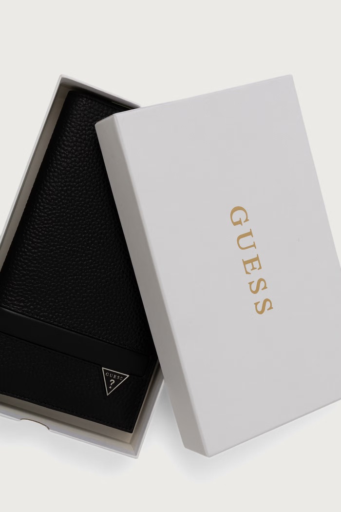 Etui na paszport męskie skórzane MONACO Guess SMMOGR.LEA01 czarny