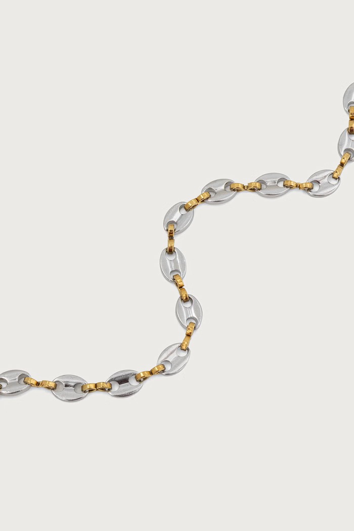 HUGO Ogrlica za muškarce metalna E-THINCHAIN2-NEC 50565309 srebrna AW26