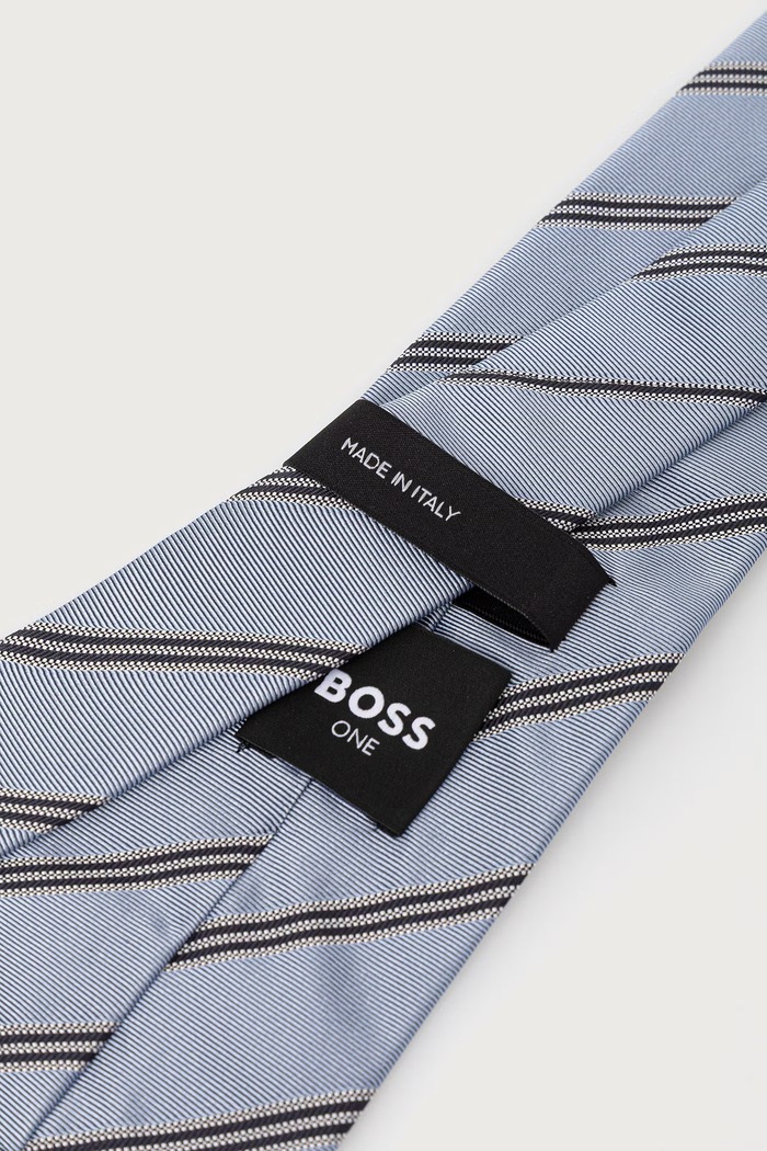 BOSS kravata moška svilena H-TIE CM 50571930 modra AW26