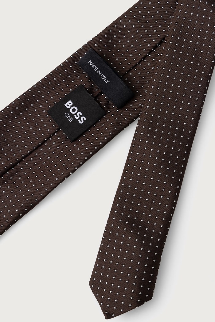 BOSS Вратовръзка мъжка от коприна H-TIE CM 50571919 кафяв AW26