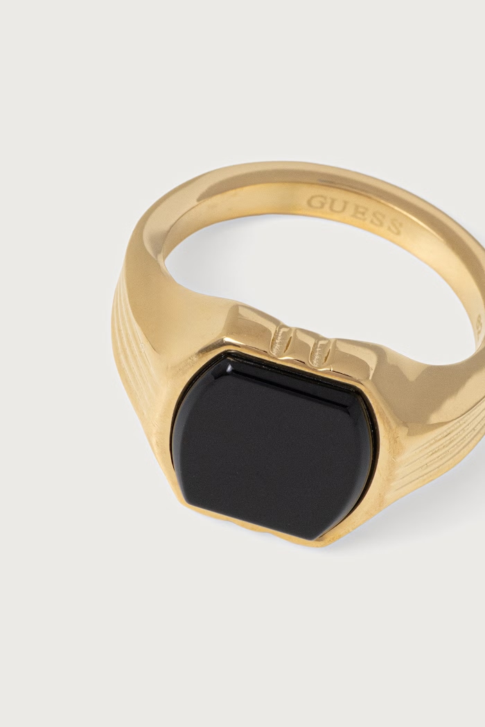 Guess Pečať pánska z nehrdzavejúcej ocele LIFE IN TOKYO JUMR06.098JW zlatá AW26